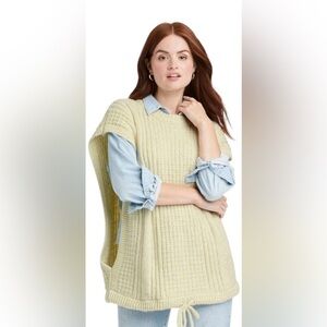 Universal Threads Sleeveless Knit Boxy Drawstring Vest One Size